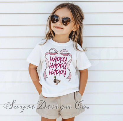 Pink Happy Happy Happy Tee- 2t-Youth