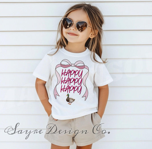 Pink Happy Happy Happy Tee- 2t-Youth