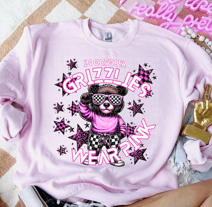 Team Customizable In October Mascot Wear Pink Tee/Sweatshirt