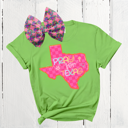 Checker Texas Strong 5” Bow & Tee Youth Fundraiser Set