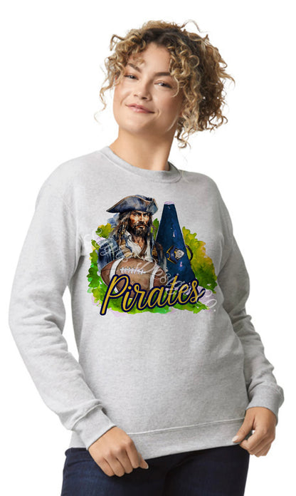 Cedarville Pirates Painted Football/Cheer Shirt/Sweatshirt- Youth