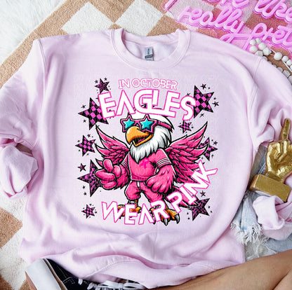 Team Customizable In October Mascot Wear Pink Tee/Sweatshirt