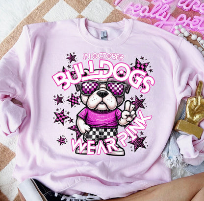 Team Customizable In October Mascot Wear Pink Tee/Sweatshirt