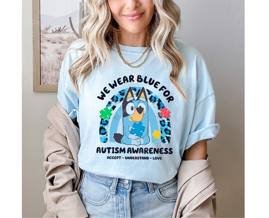 Rainbow Blue Dog Autism Youth- Closes 3/20