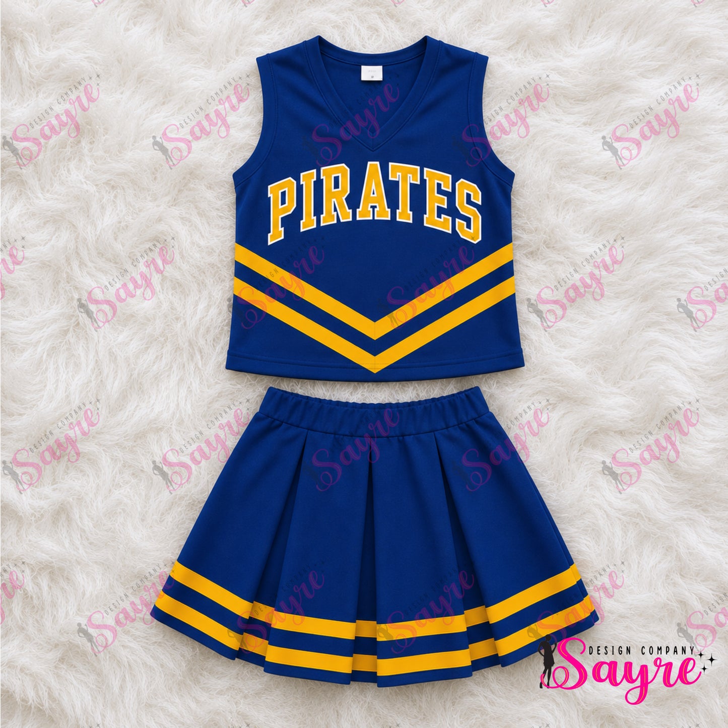 Customizable Striped Cheer Uniforms