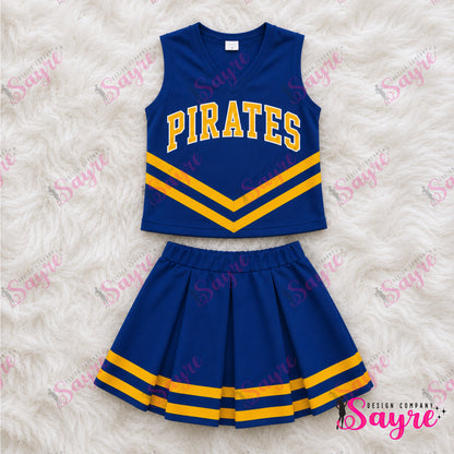 Customizable Striped Cheer Uniforms