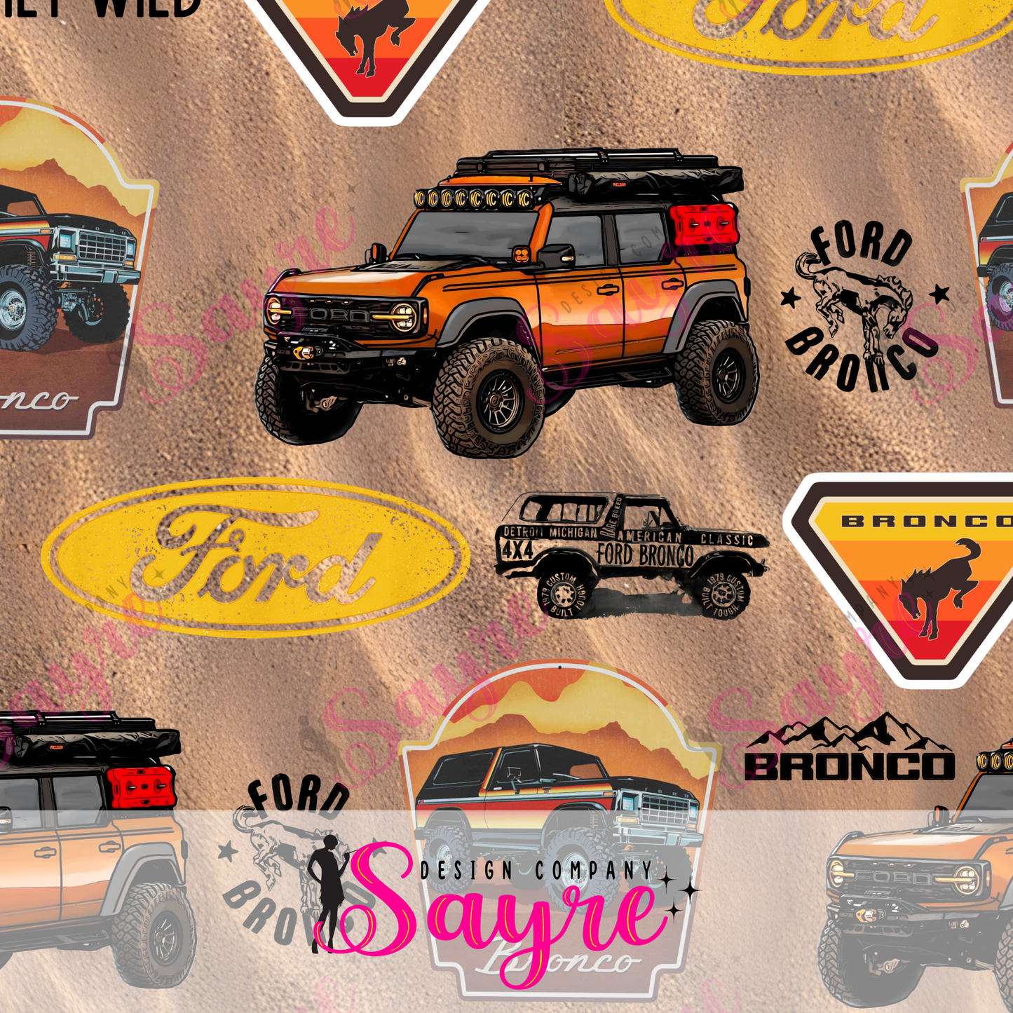 Sand Dune Bronco Seamless Digital File