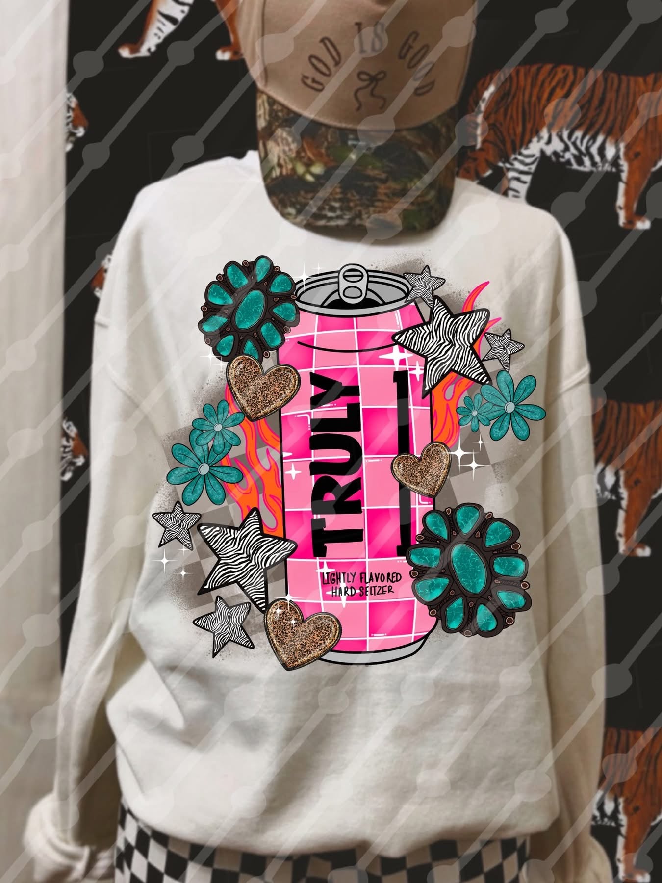 Pink Truly Turquoise Pieces Tee/Sweatshirt