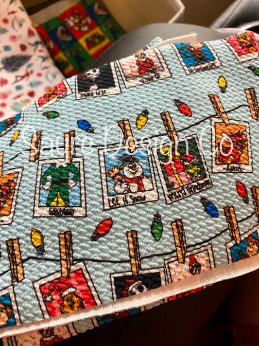 Classic Christmas Characters Polaroids- Bullet Fabric