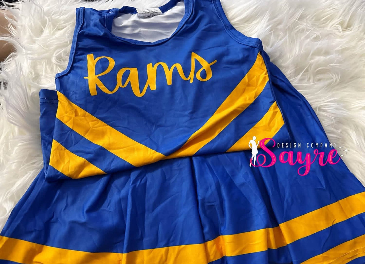 Customizable Striped Cheer Uniforms