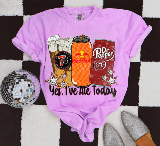 Red Bull Checkered, Dr Pepper, 7 Brew I Ate Today Tee