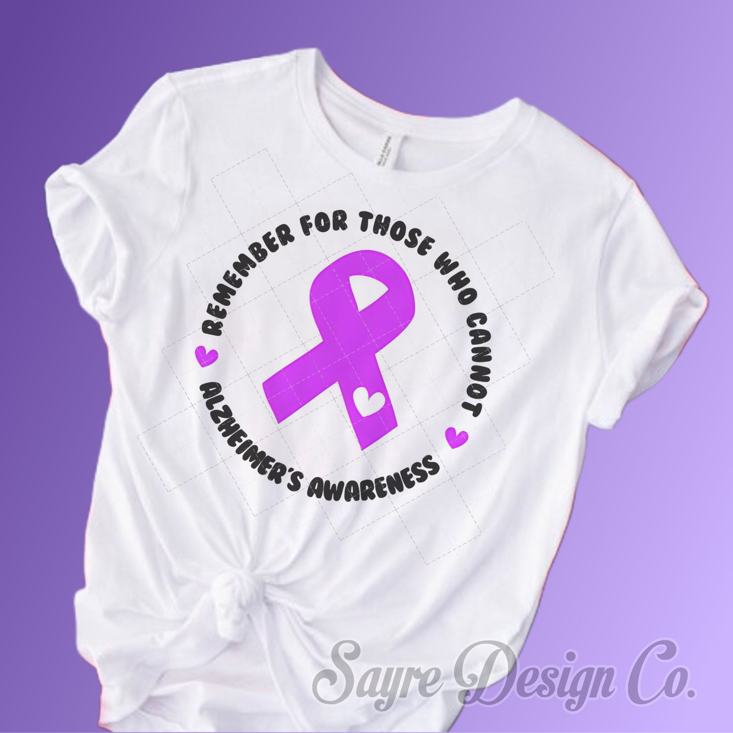 For Those Who Can’t Circle Ribbon Alzheimer’s Awareness Tee 2t-Youth