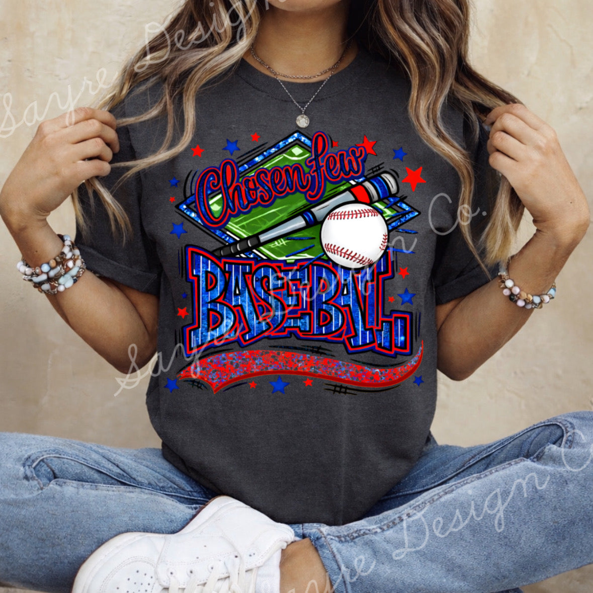 CF Hand Drawn Baseball Shirt/Long Sleeve/Crewneck/Hoodie