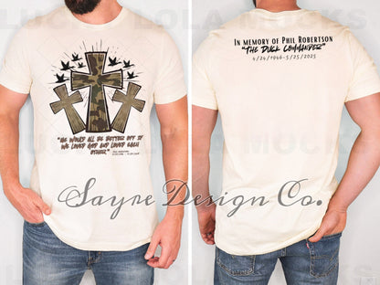 3 Crosses Loved Each Other Tee-Adult