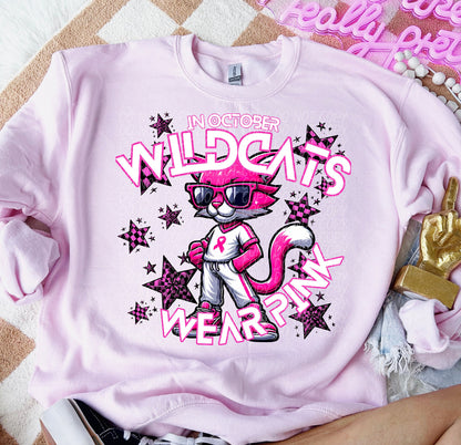 Team Customizable In October Mascot Wear Pink Tee/Sweatshirt