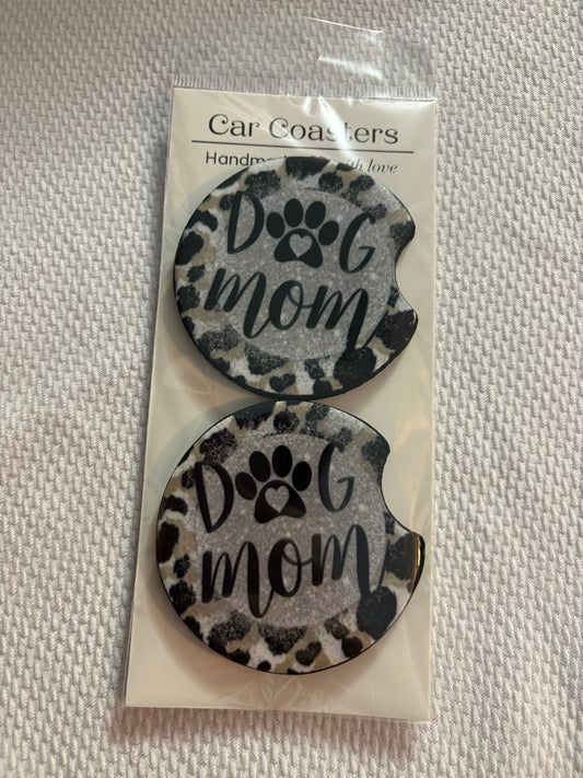 Dog Mom Car Coasters