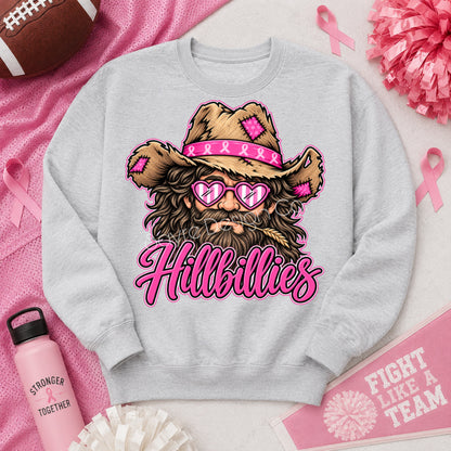 Team Customizable Ribbon Print Pink Out Tee/Crewneck Sweatshirt