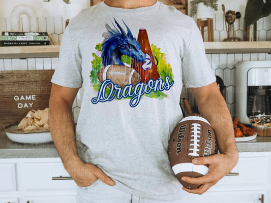 Mountainburg Dragons Painted Football/Cheer Shirt/Sweatshirt Sayre Design Co.