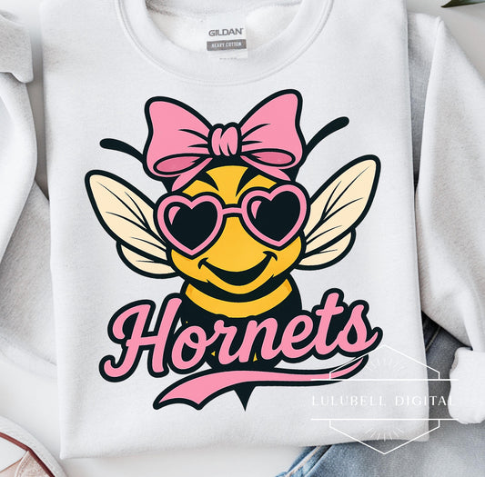 Hornets Hearts & Bows Onesie/Shirt/Long Sleeve/Crewneck
