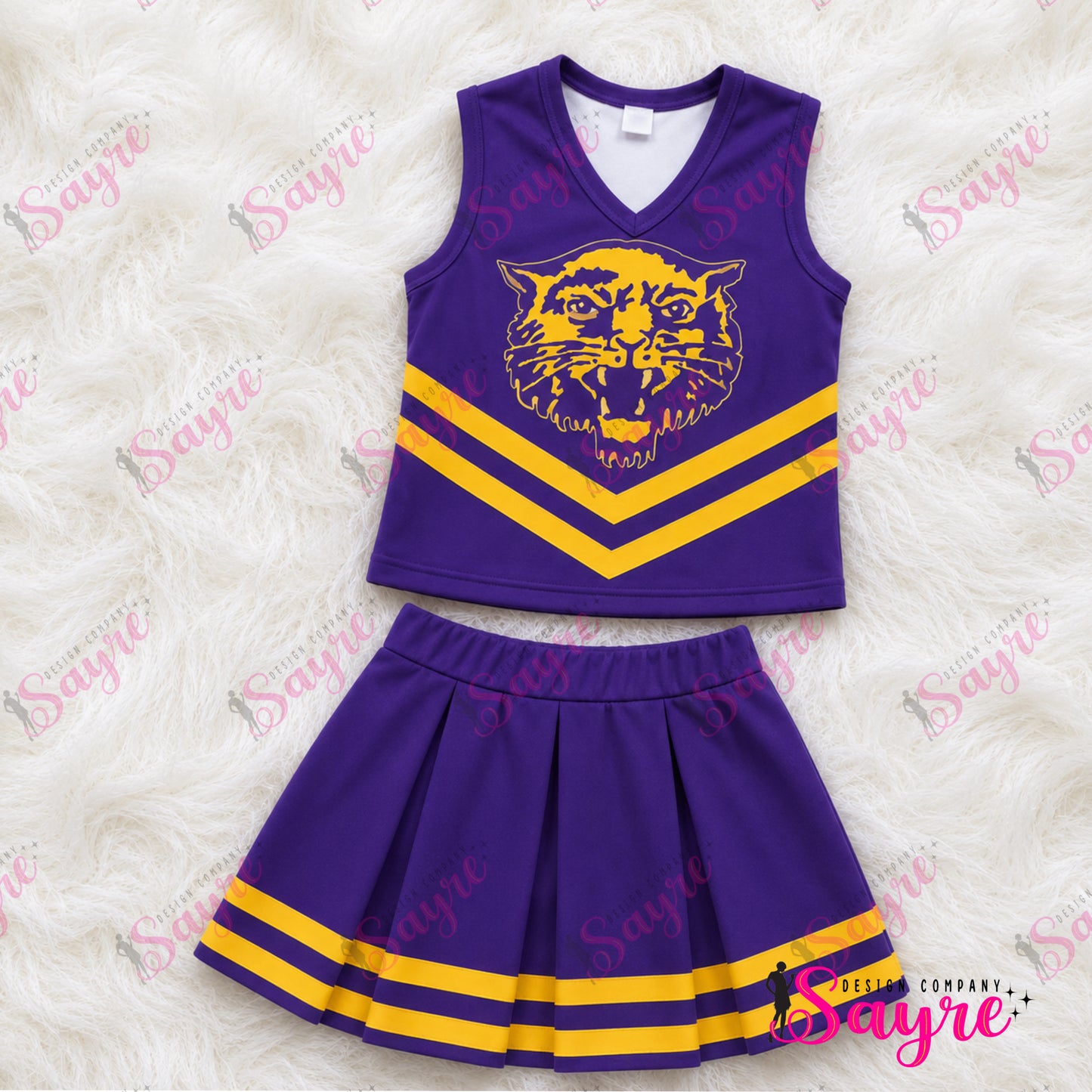 Customizable Striped Cheer Uniforms