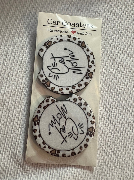 Cat Mom Car Coasters