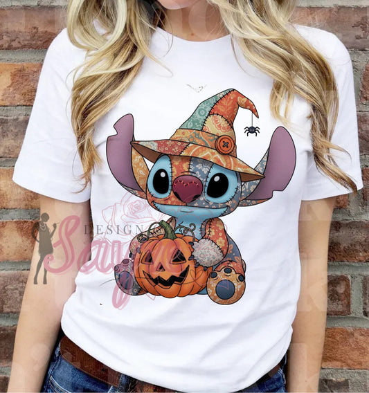 Halloween Patchwork Alien YOUTH T-shirt/Crewneck