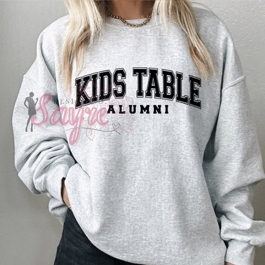 Kids Table Alumni Sub Shirt/Sweatshirt