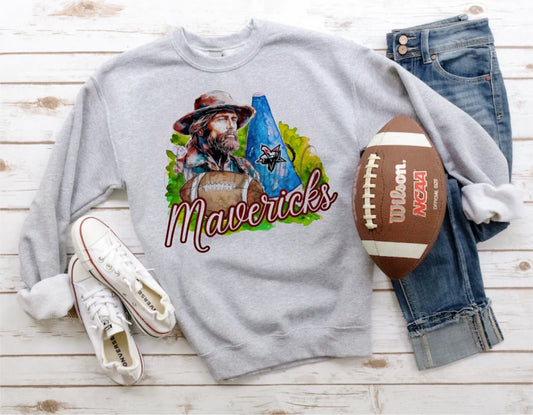 Southside Mavericks Cowboy Painted Football/Cheer Shirt/Sweatshirt Sayre Design Co.
