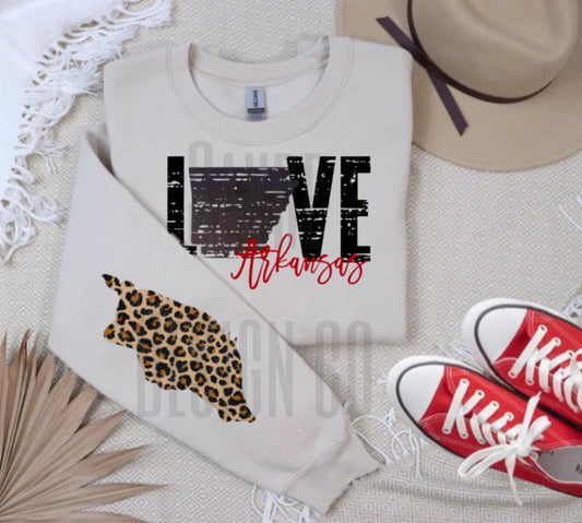 Leopard Hog Silhouette Long Sleeve Shirt Sayre Design Co.