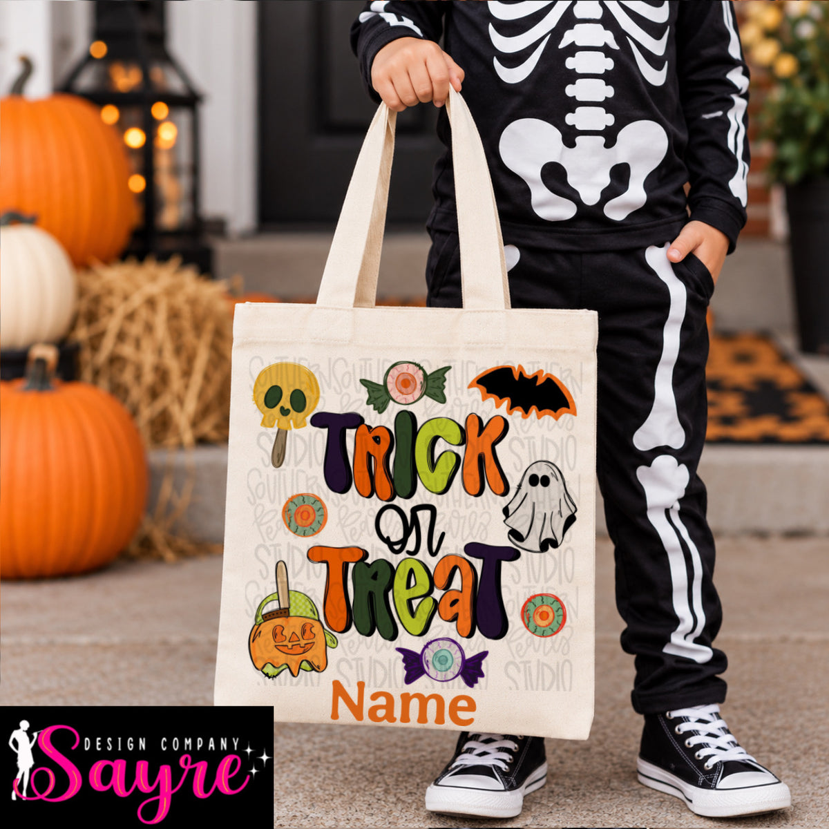 Custom Trick or Treat Boy Boo Bag- Closes 10/25!