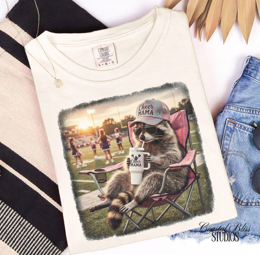 Raccoon Field Cheer Mama Shirt/Long Sleeve/Crewneck/Hoodie