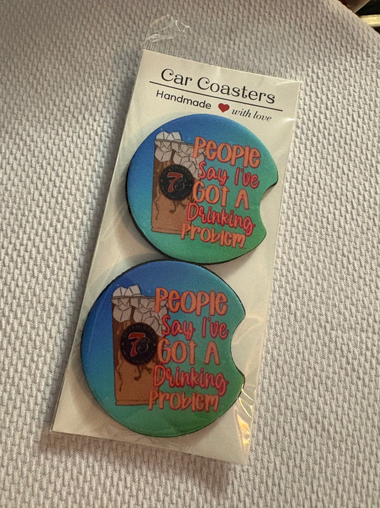 7Brew Drinking Problem Car Coasters
