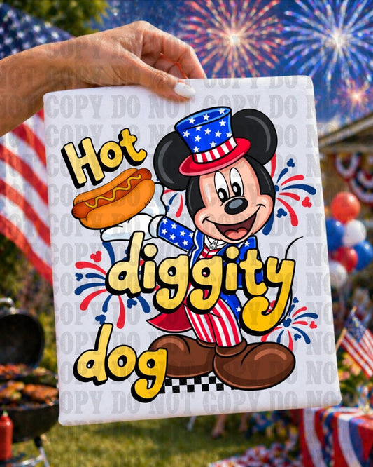 Hot Diggity Dog Boy Mouse Onesie/Shirt/Tank