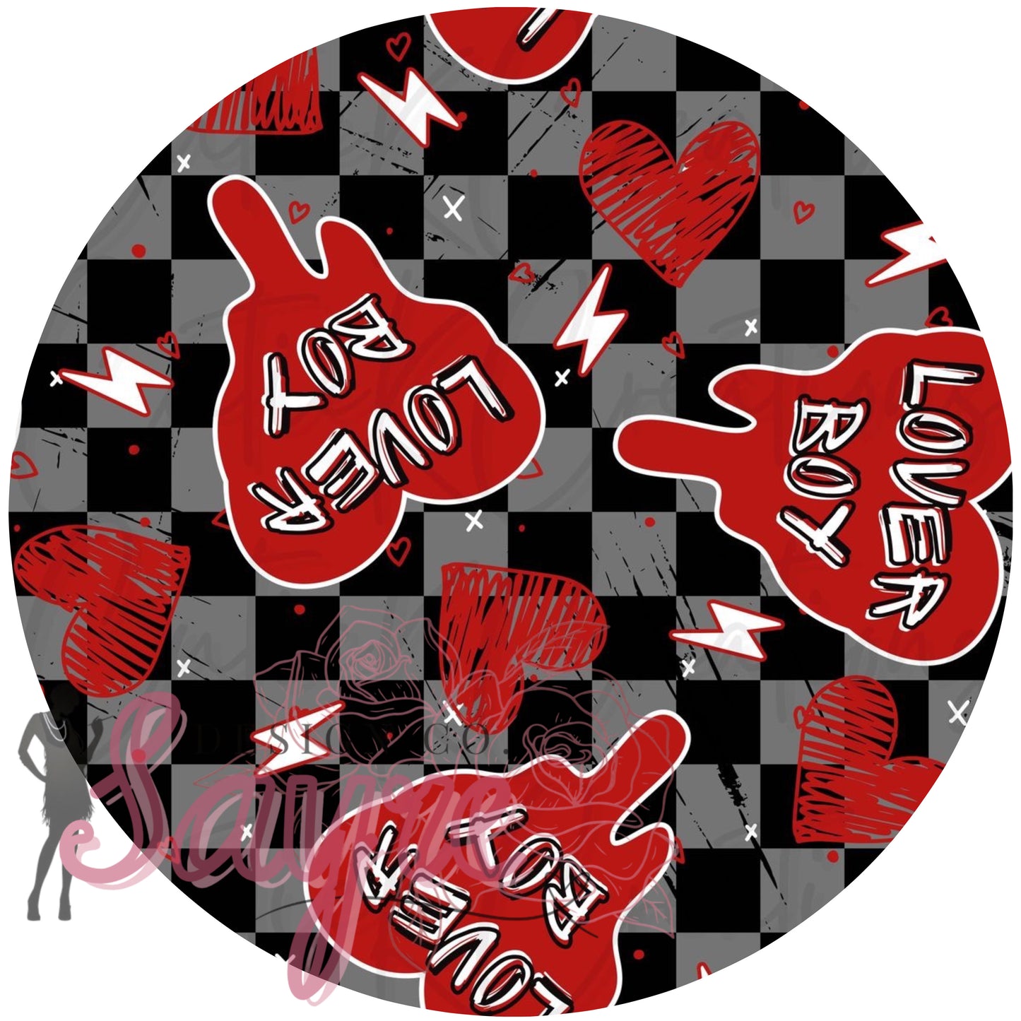 Splatter Paint Lover Boy 0/3M-Adult 4XL