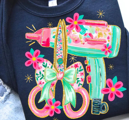 Pastel Hair Dresser Tools Shirt/Long Sleeve/Crewneck/Hoodie