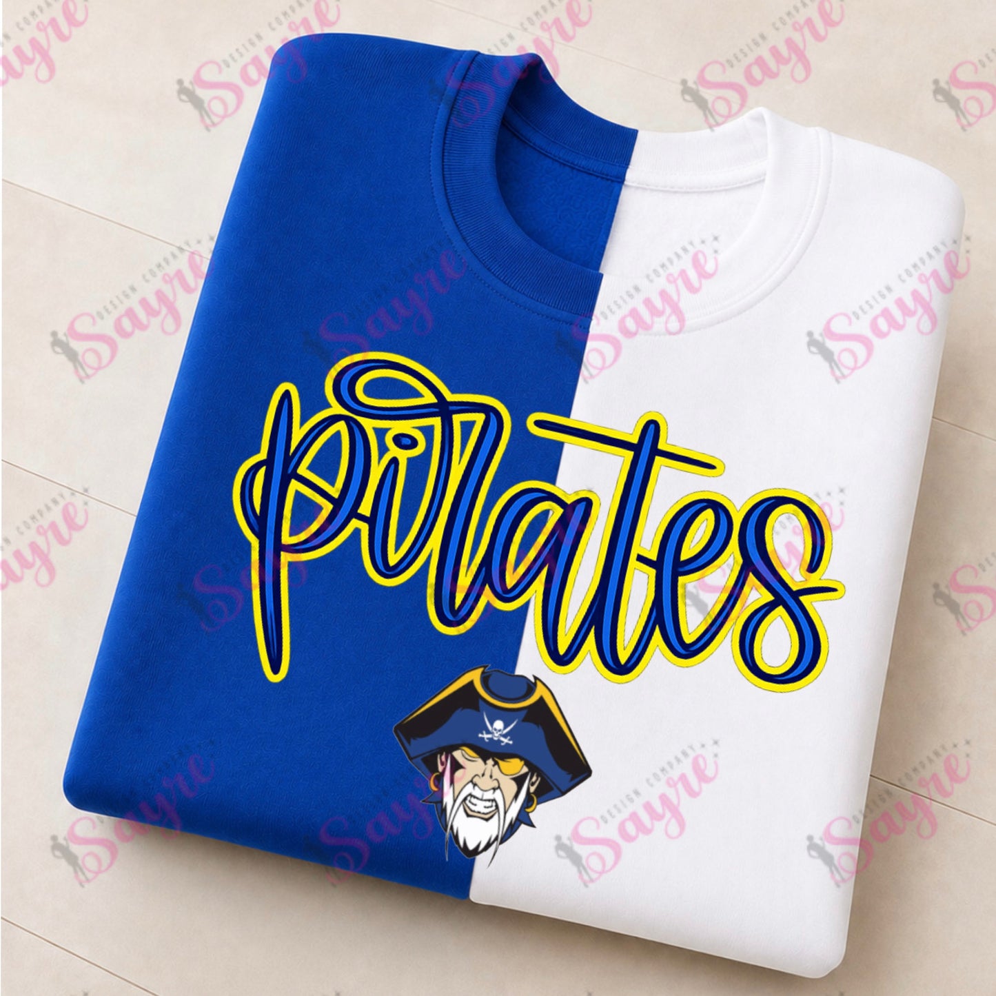 Spirit Split Color Crewneck-ADULT