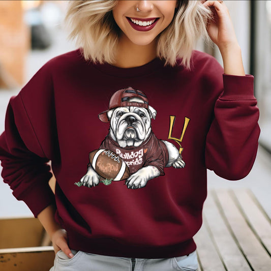 Bulldog Pride Portrait Red Shirt/Long Sleeve/Crewneck/Hoodie