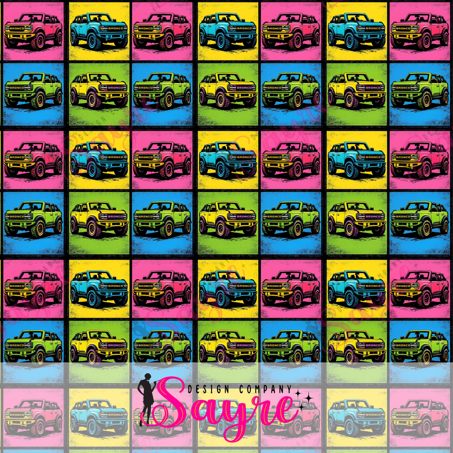 Checker Bronco Seamless Digital File