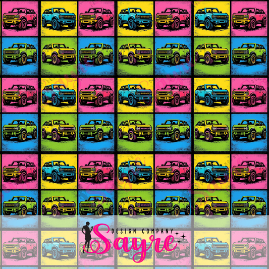 Checker Bronco Seamless Digital File