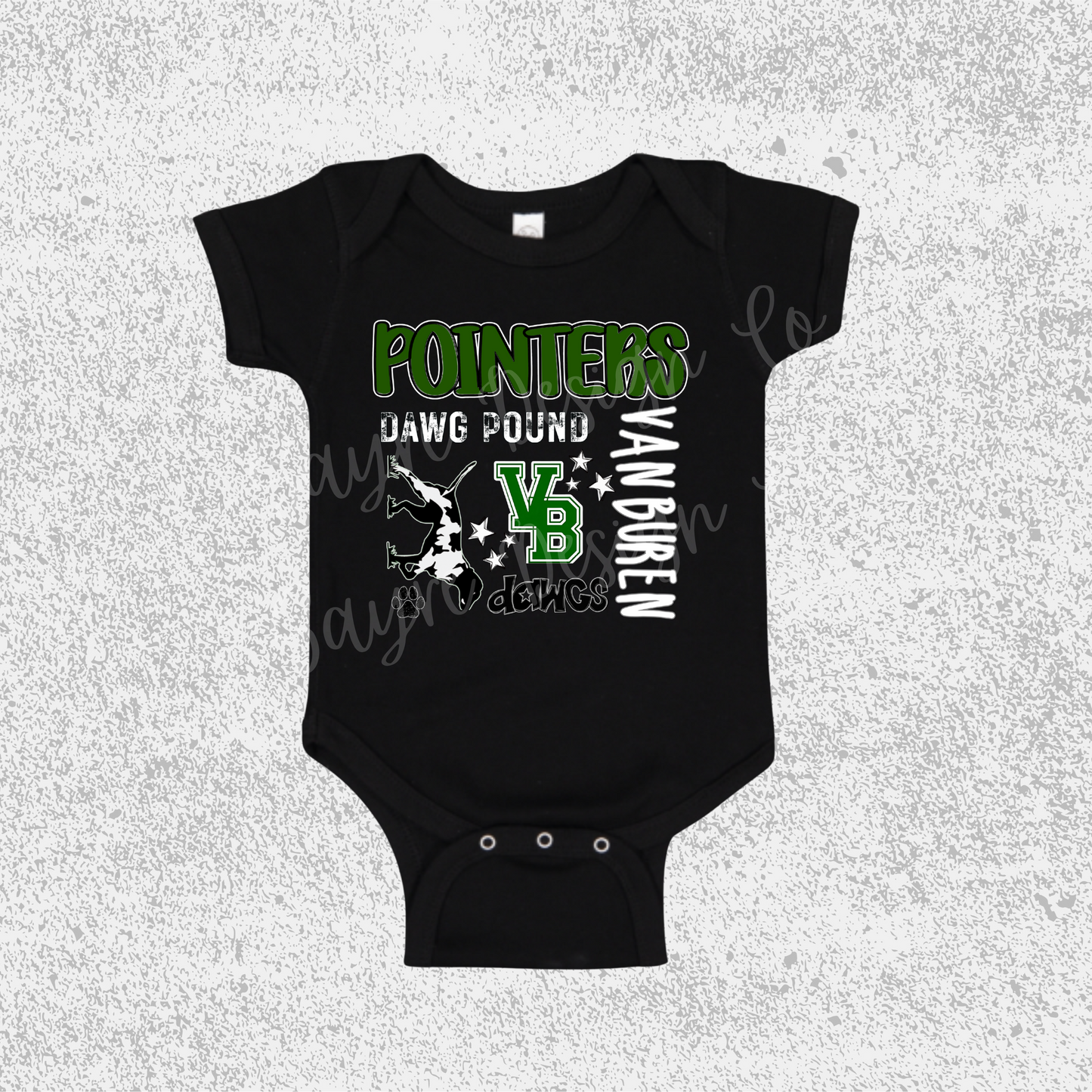 Van Buren Pointers Collage Onesie