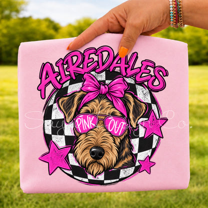 Customizable Checker Mascot Pink Out Tee/Crewneck Sweatshirt