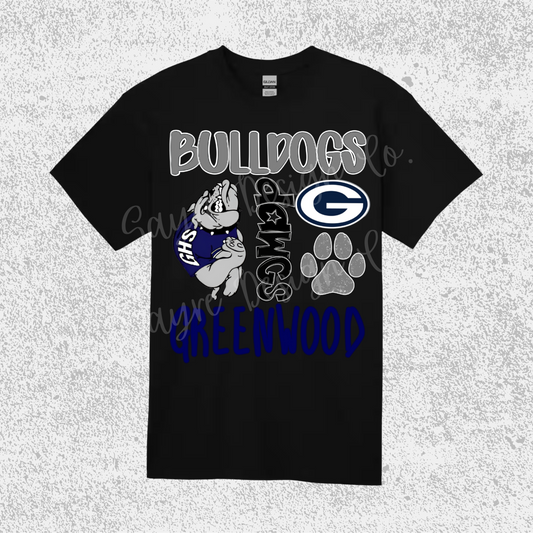 Greenwood Bulldogs Collage Tee Youth