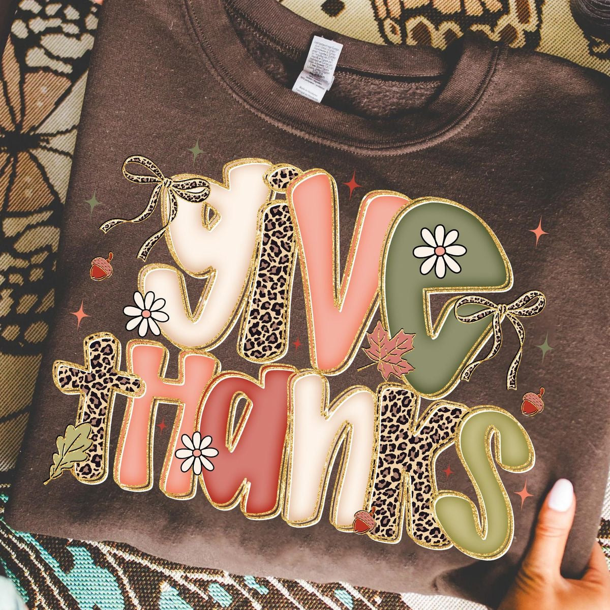 Give Thanks Preppy Shirt/Long Sleeve/Crewneck/Hoodie