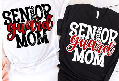Color Customizable Senior Guard Mom Tee/Sweatshirt/Hoodie