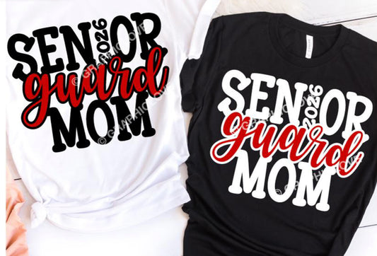 Color Customizable Senior Guard Mom Tee/Sweatshirt/Hoodie