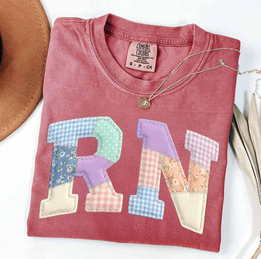 Quilted Varsity RN Tee/Sweatshirt