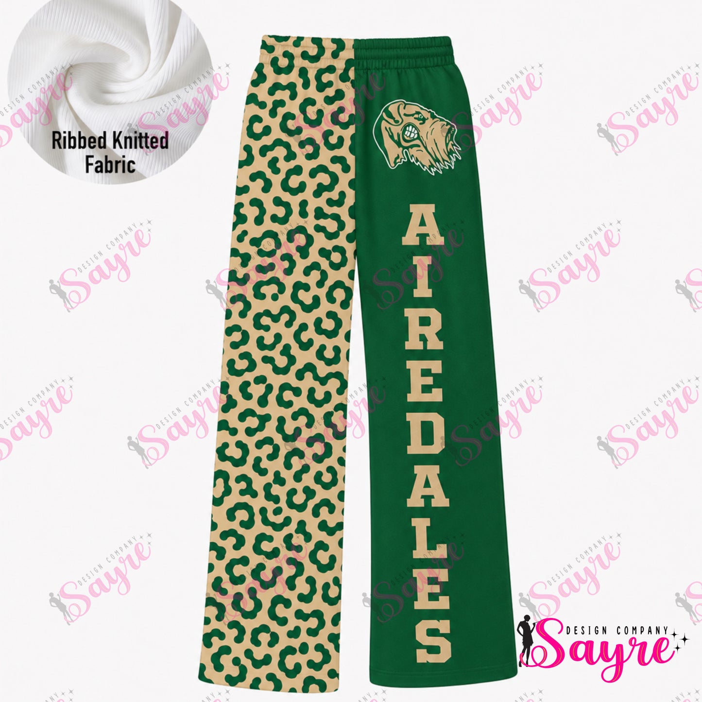 YOUTH Custom Any Print Knitted Ribbed Wide Leg Pants