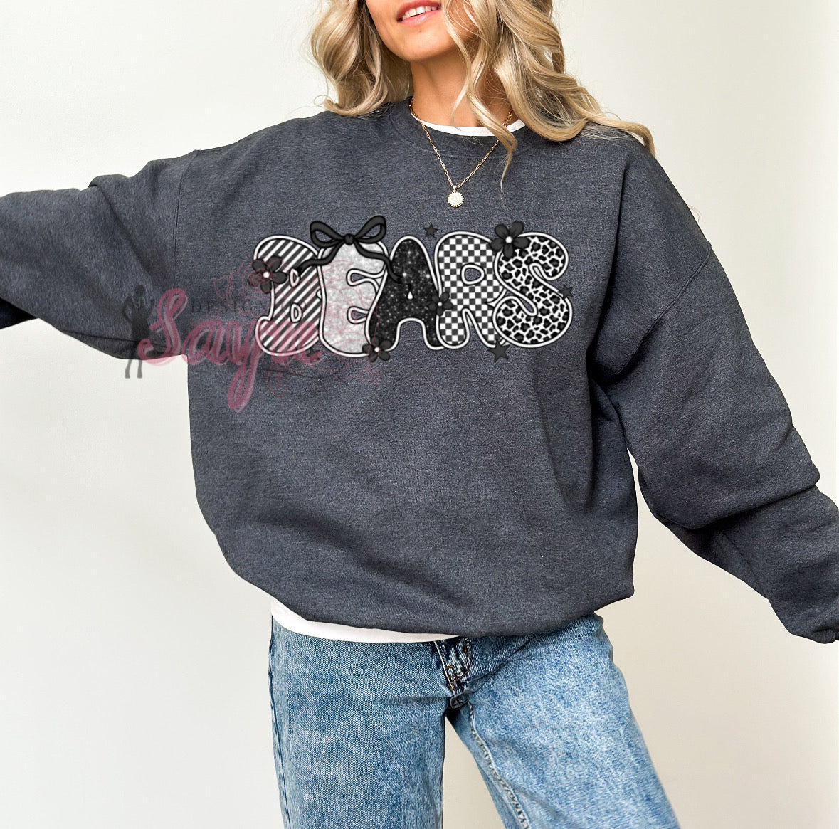 Black and Floral Bears Shirt/Long Sleeve/Crewneck/Hoodie