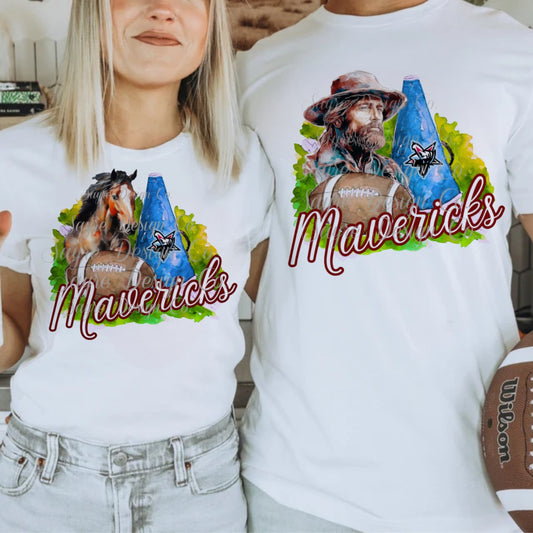 Southside Mavericks Horse Painted Football/Cheer Shirt/Sweatshirt Sayre Design Co.