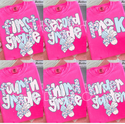 Pastel Bow Grade Tee Toddler/Youth